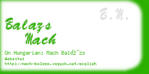 balazs mach business card